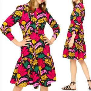 J Crew Tiered Dress in Ratti Grandi Floral Print